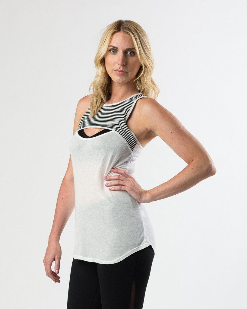 Rezeloot Daze Cut-out Tank | White-Tanks-Mod + Ethico