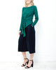 People Tree | Pippa Tie Top | Green-Longsleeve Tops-Mod + Ethico