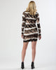 Suki + Solaine | Long Sleeve Mini Crew Neck Dress | Tribal Print-Dress-Mod + Ethico