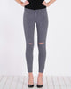 Henry & Belle Super Skinny Ankle - Washed Grey - Distressed-Bottoms-Mod + Ethico