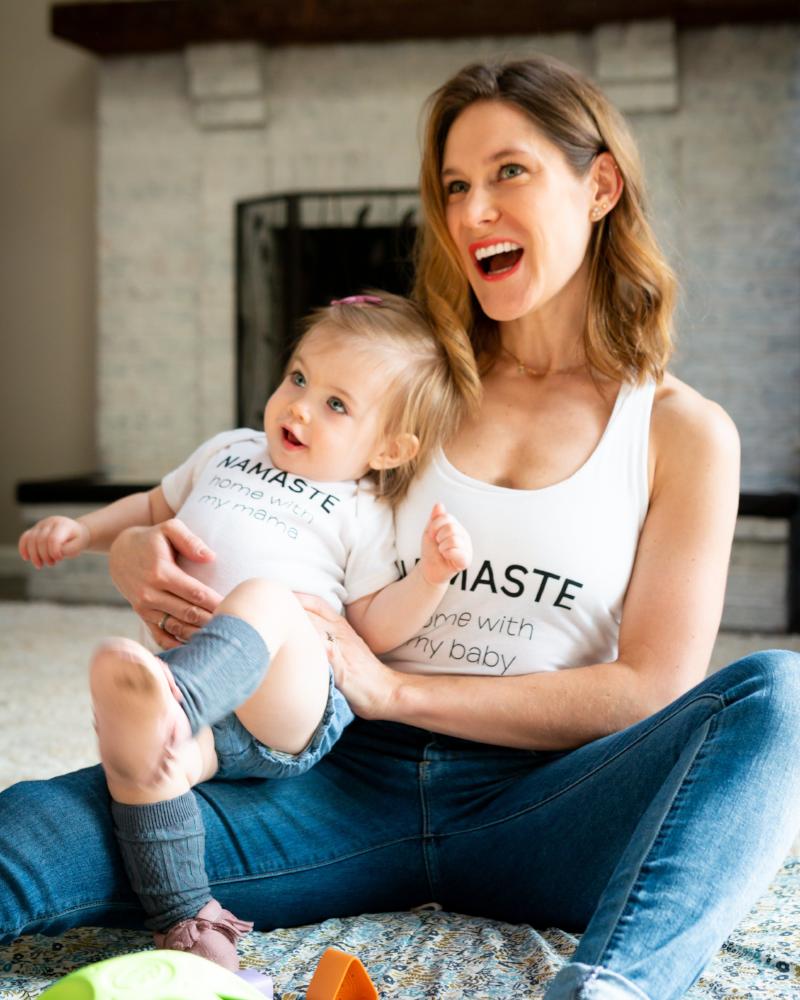 WoollyRoo | Namaste Home with My Baby Racerback Tank-Tanks-Mod + Ethico