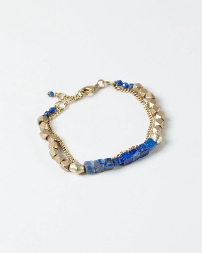 ME To WE Blue Lazuli Geometric Beaded Bracelet | The Lapis-Bracelet-Mod + Ethico