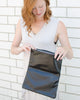 August Ca. Black/White Foldover Snake Leather Clutch-Clutch-Mod + Ethico