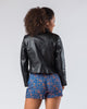 Production Mode Black Cropped Leather Jacket-Jackets & Blazers-Mod + Ethico