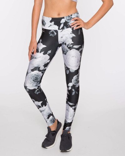 Floral Noir Leggings | Goldsheep Clothing-Leggings-Mod + Ethico