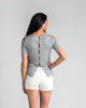 Splendid Cold Shoulder Tee in Heather Grey-Short-Sleeve Top-Mod + Ethico