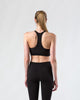 Good hYouman. - "Run, Run, Run" Black Paltrow High-Neck Sports Bra-Sports Bra-Mod + Ethico