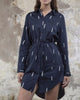 Thinking Mu | Sticks Full Long Sleeve Tunic | Navy-Dresses-Mod + Ethico