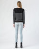 Splendid Black and White Striped Side-Zip Sweater-Sweater-Mod + Ethico