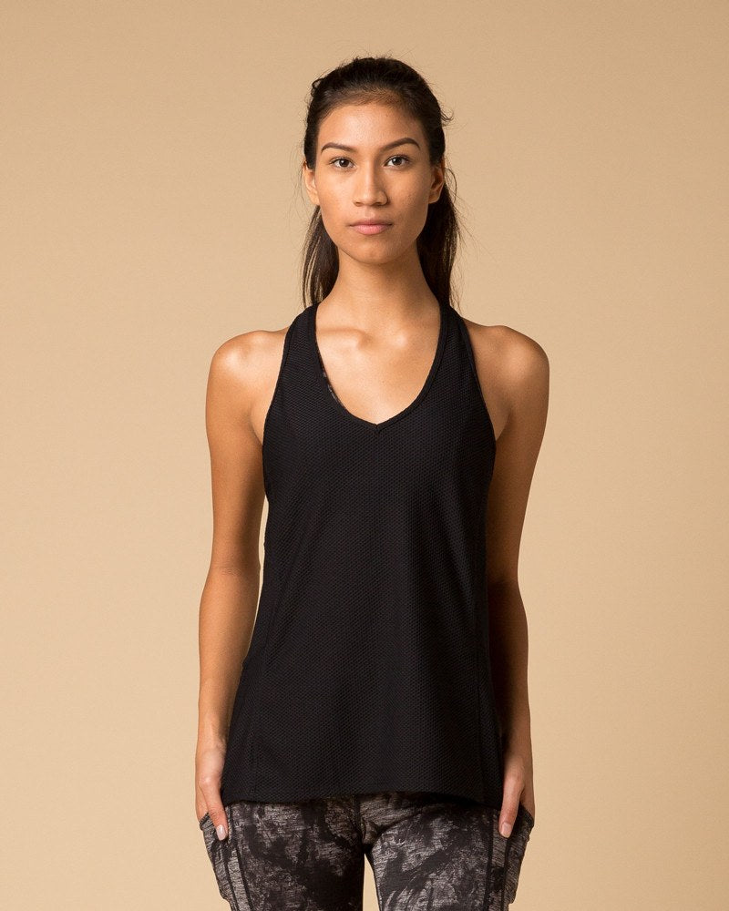 NUX Good Vibes Mesh Running Tank | Black-Workout Tops-Mod + Ethico